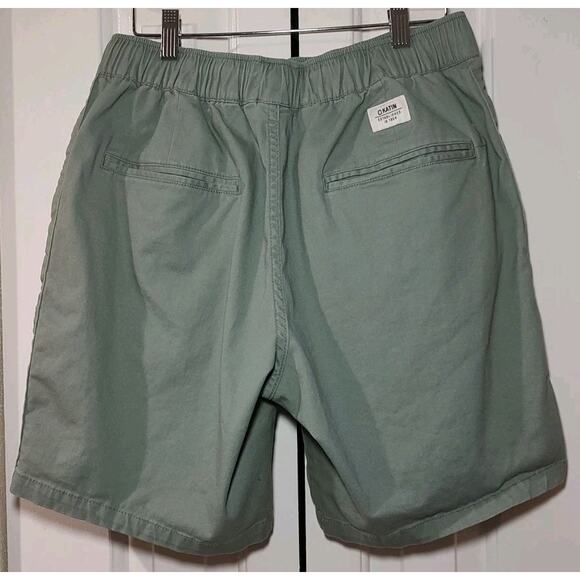 Men's Katin Elastic Waist Stretch Chino Canvas Light Green Shorts - Medium - Picture 4 of 7